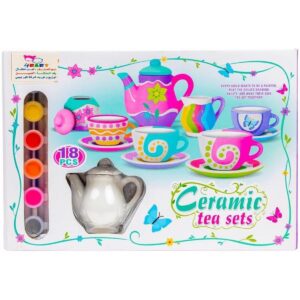 Kids Tea Party Toy Set Teapot, Cups & Play Kitchen Accessories - Perfect Gift for Boys & Girls, Ages 3-6 - Classic & Colorful Tea Set for Tea Time, Crafts & Play tea cup tea set kids kitchen set
