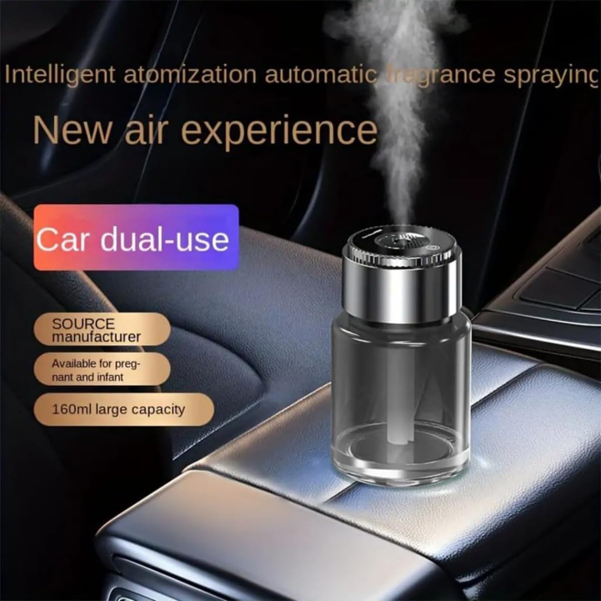 Smart Waterless Aromatherapy Diffuser with Adjustable Timer, Portable Cool Mist Ultrasonic Humidifier, Fragrance Freshener & Air Humidifier for Home, Office, Car, and Bedroom Use - Image 4