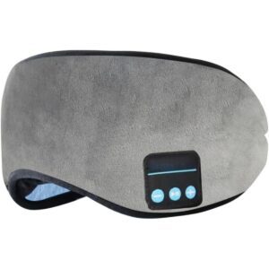 Handcrafted Cotton Sleep Mask - Adjustable Blackout Blindfold for Deep Sleep, Airplane Travel, Shift Work - Soft & Breathable Night Companion Eyeshade for All - Includes Travel Pouch - Grey