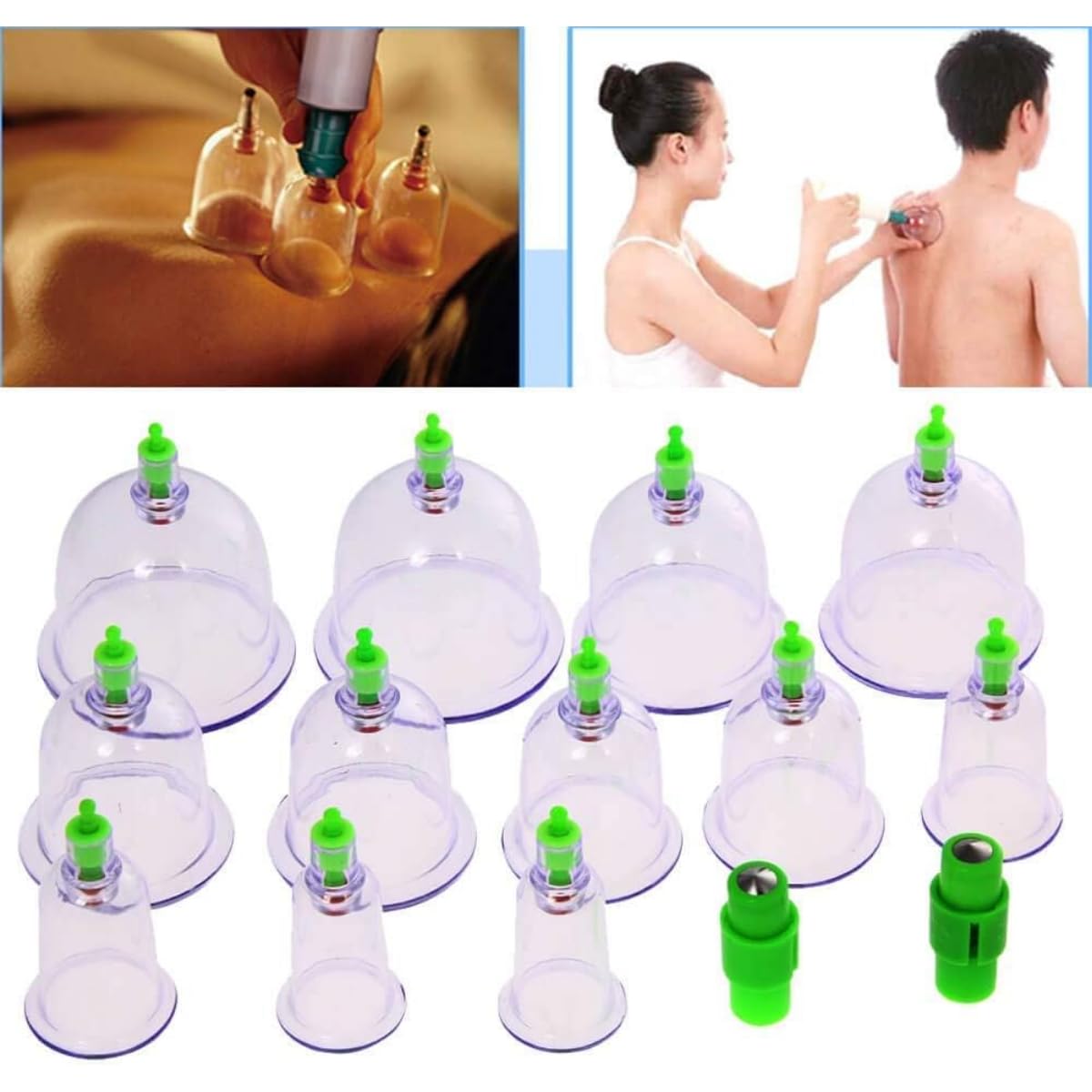 Cupping Therapy Set / 24-Piece Vacuum Suction Cups with Hand Pump, Magnetic Acupressure Points, Massage & Pain Relief Kit for Home & Professional Use - Image 3