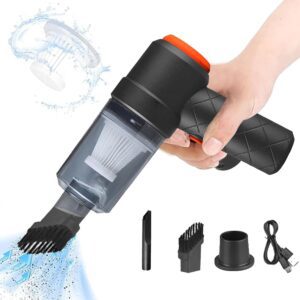 Powerful Cordless Handheld Vacuum Cleaner for Car & Home - 13000PA Suction, Wet & Dry Use, HEPA Filter, LED Light, Rechargeable - Portable Dust Collector for Car, Office & House Cleaning - Black