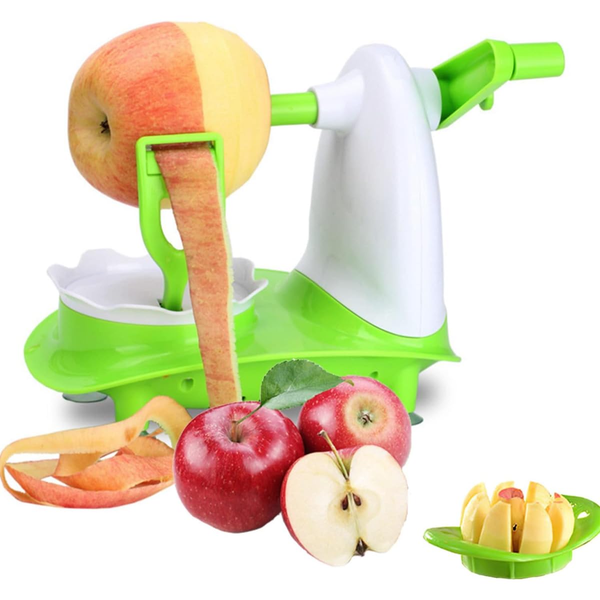 Stainless Steel Blades,Apple Slicer and Corer/Apple Cutter with 8 Blades Efficient Fruit Peeler & Corer Effortless Fruit Preparation, Quick, Safe, and Versatile,Perfect for Apples - Image 2