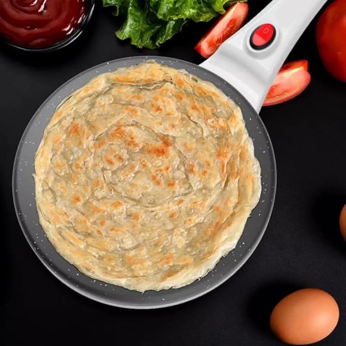 Crepe Maker/Automatic Thermostat,pancake maker,Coated Crepe Maker, Multi Pupose Electic Crepe Maker,Power With One Button Operation, - Image 2