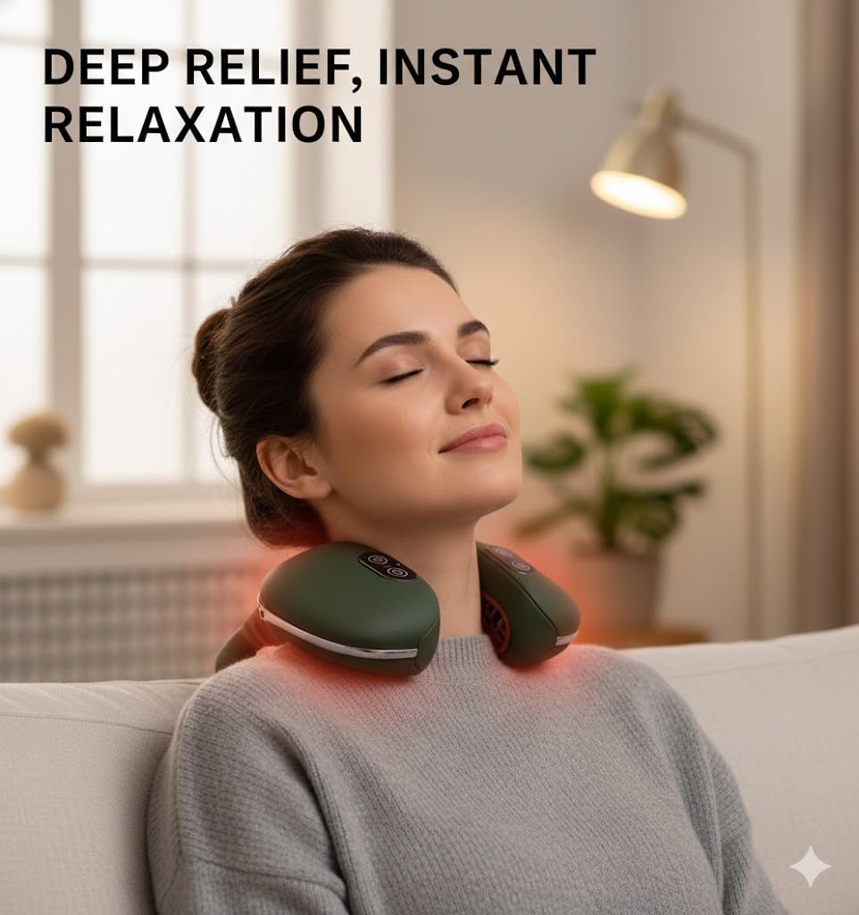 Bionic Neck Massager Electric Cervical Massager with Ergonomic Finger Design - Deep Tissue Shoulder and Back Massager for Pain Relief, Stress Reduction & Muscle Relaxation at Home or Office - Image 5