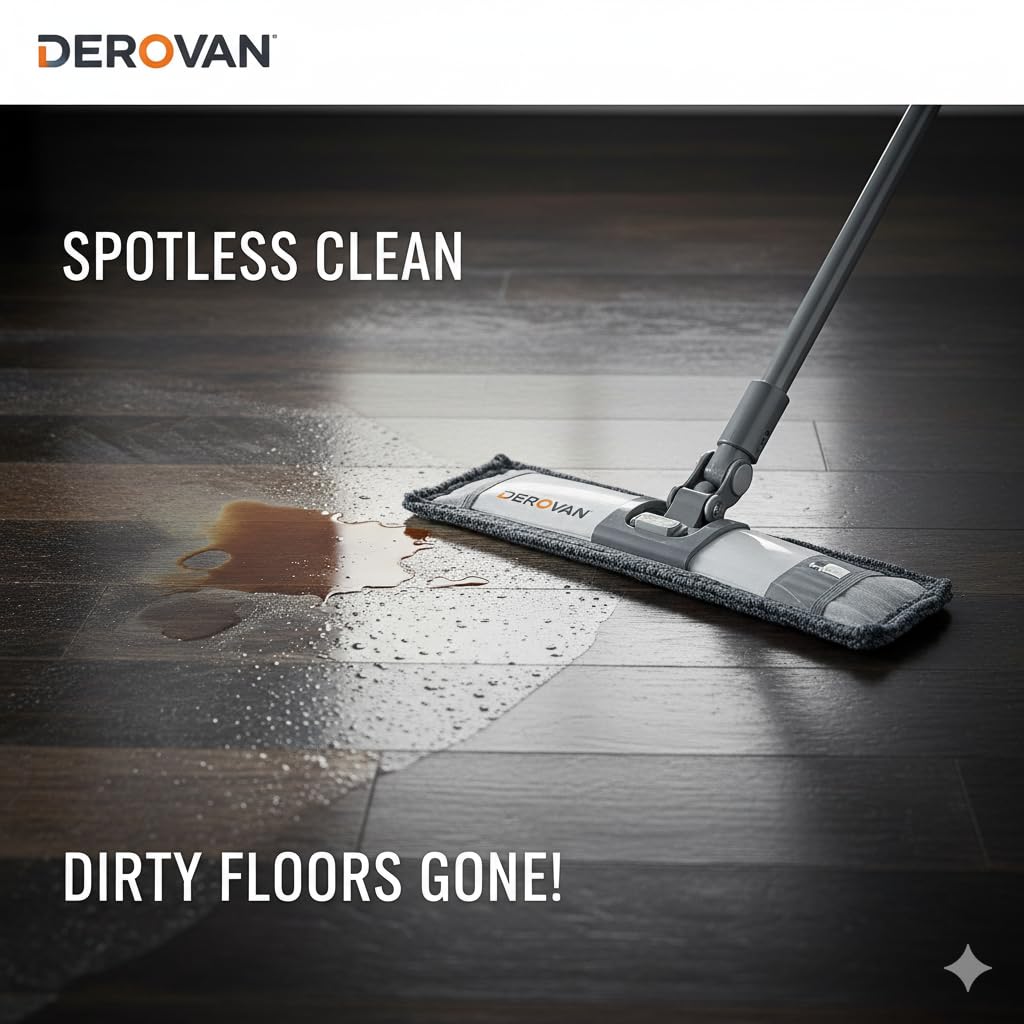 Spin Mop & Bucket System – Separate Clean & Dirty Water Chambers, 360° Microfiber Head, Foot‑Pedal Wringing & Adjustable Handle - Image 3