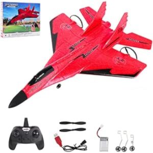 Easy to Fly RC Airplanes for Beginners - 2.4GHz Remote Control Fighter Jet Glider, EPP Foam, Automatic Balance Gyro, Durable RC Aircraft for Kids & Adults, 300m Range, Ideal Gift