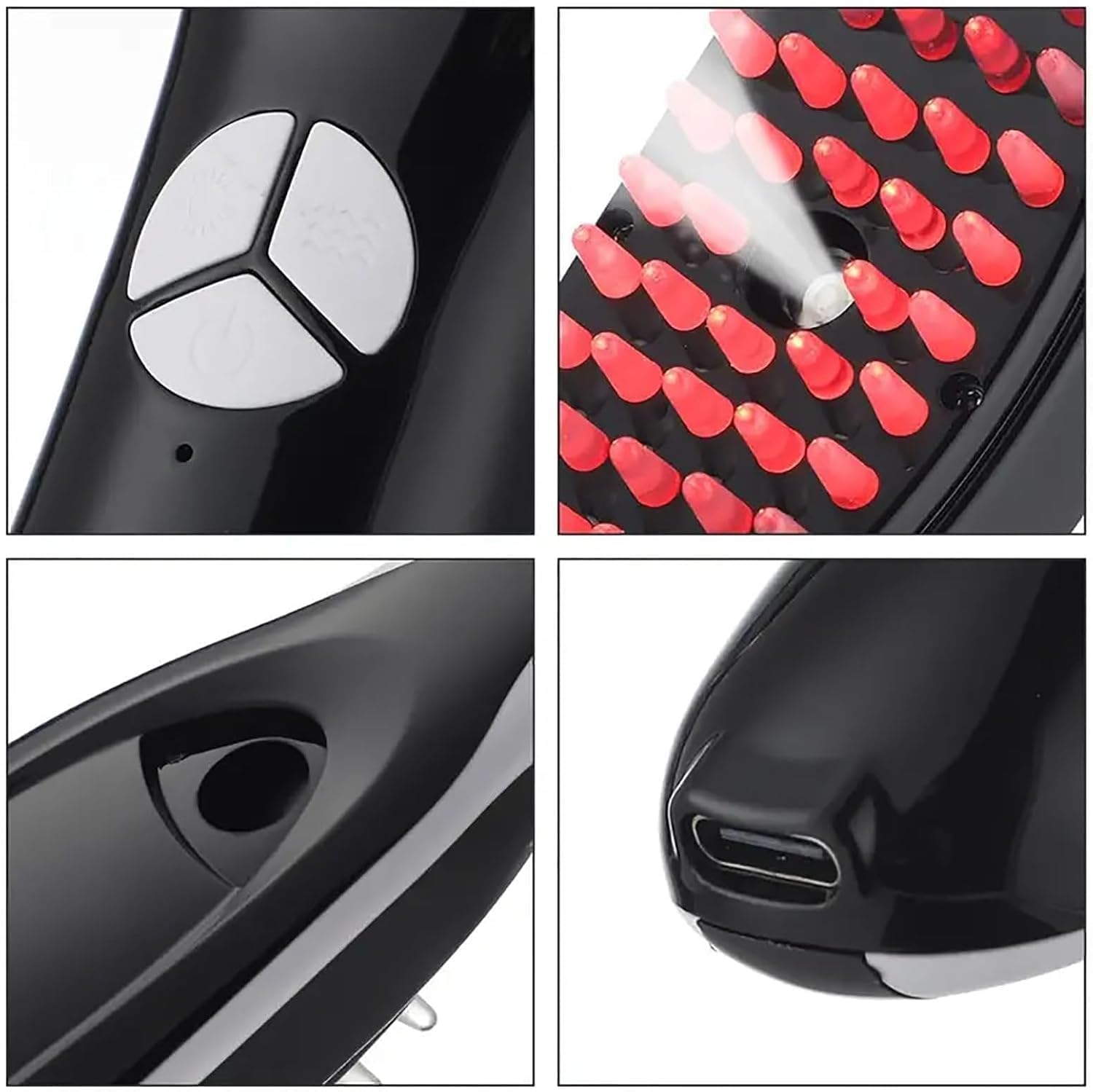 Gonaar Electric Scalp Massage Comb – LED Light, 3 Vibration Modes & Rechargeable Hair Growth & Relaxation Tool - Image 5