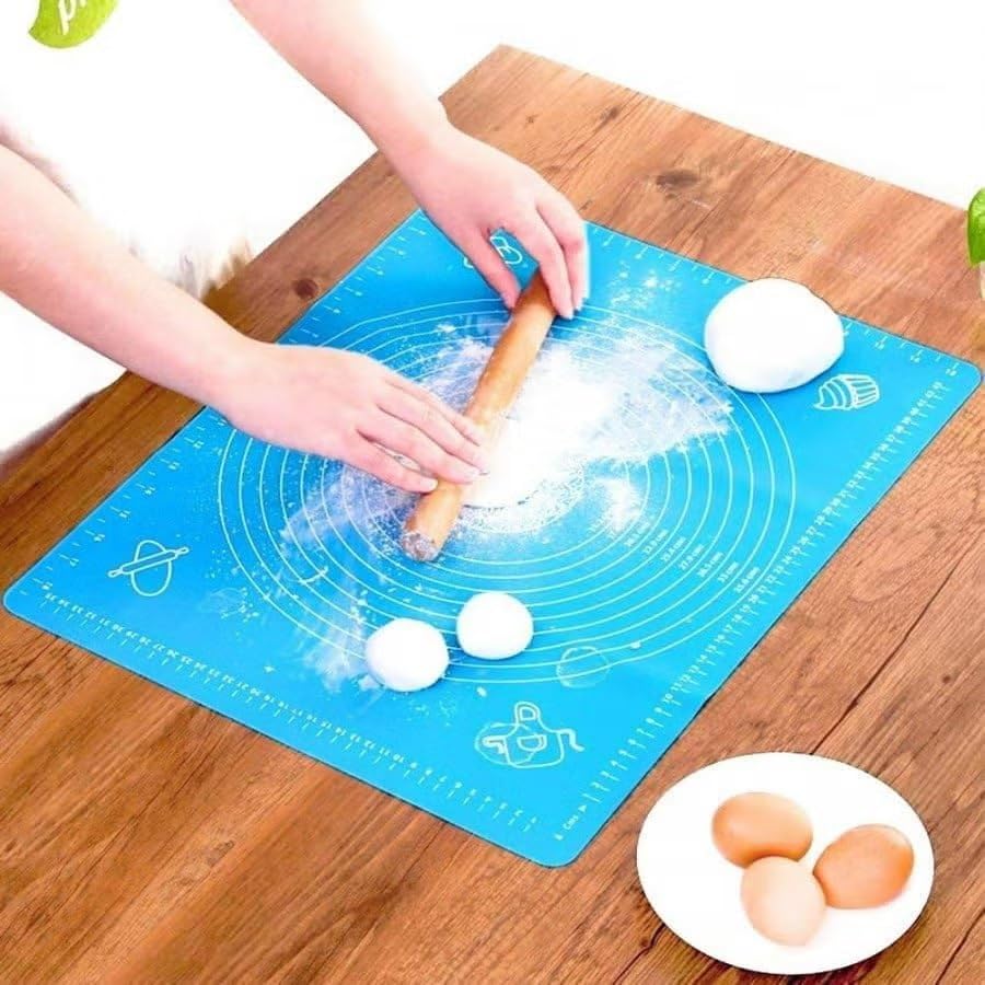 Non-Stick Silicone Baking Mat with Measurement Guides – Reusable, Heat-Resistant Pastry & Dough Rolling Sheet - Image 2