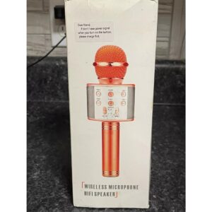 Karaoke Microphone for Kids Bluetooth Wireless Mic for Singing with LED Lights, Gifts for Girls Age 4-10, Fun Toys for Boys Girls, Portable Handheld Karaoke Machine, Birthday Party Gift