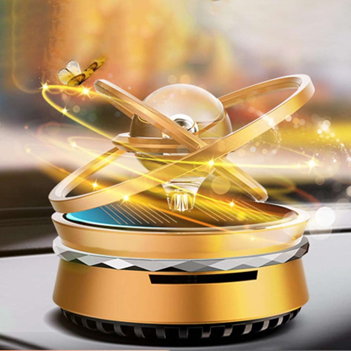 Oil Diffuser/Solar-Powered Auto-Rotating Odor Eliminator, Long-Lasting Cologne Fragrance, Home & Office Aromatherapy, Car Interior Decor Accessory for Men & Women - Image 7