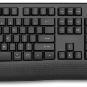 Wireless Keyboard and Mouse Combo 2.4GHz – Ergonomic Slim Full-Size Keyboard with Silent Keys, Wireless Optical Mouse with Adjustable DPI – USB Receiver, for PC, Laptop, Windows – Black