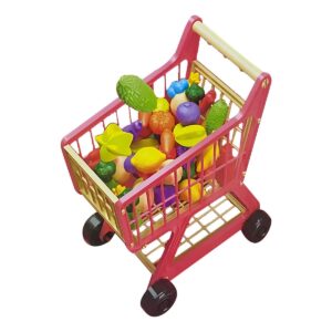 Kids Shopping Cart Toy / Realistic Design, 41 Fun Accessories, Encourages Imaginative Play, Promotes Motor Skills, Perfect for Toddlers & Preschoolers – Let's Play Supermarket Set