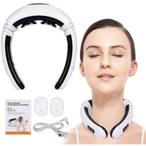Electric Neck Massager – Deep Tissue Relief, 6 Therapy Modes, Targets Cervical Pain, Magnetic & Infrared Heat, Portable & Rechargeable