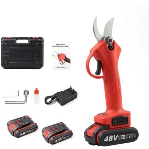 Cordless Electric Pruning Shears | 30mm Cutting Diameter | 2x 2000mAh Batteries | Rechargeable Garden Trimmer & Cutter for Tree Branches, Shrubs, and Hedges