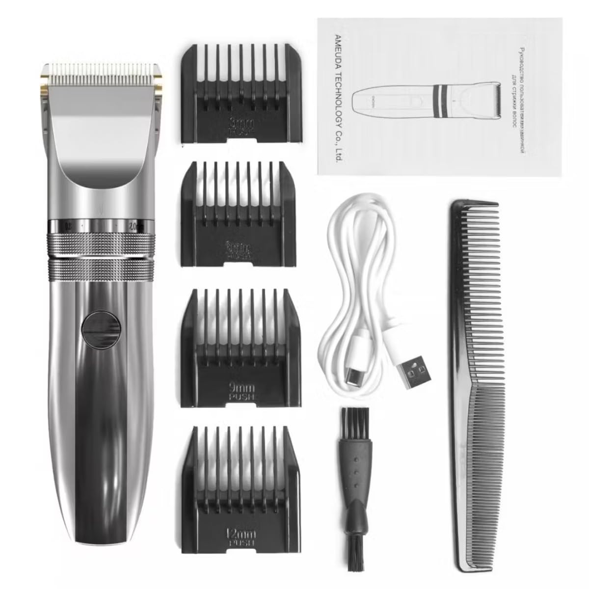 Beard Trimmer and Hair Clipper for Men - Cordless Waterproof Grooming Kit Nose, and Trimmers, USB Rechargeable, 120 Min Runtime, LED Display, Professional Haircut Set Shaving Machine - Image 4