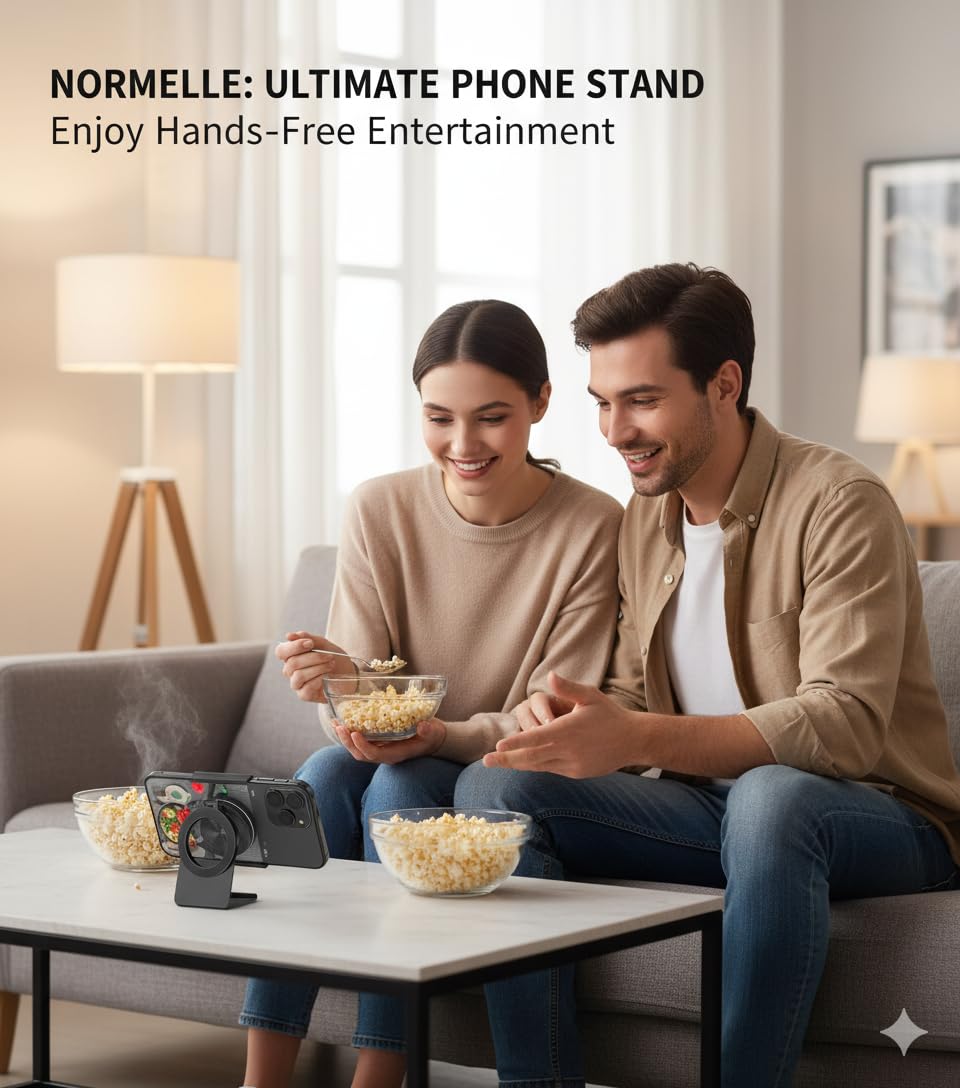 Magnetic Vacuum Suction Car Phone Holder Mount C1, 360° Rotating & 270° Folding, Strong Suction for Smooth Surfaces, Dashboard, Glass, Kitchen, Gym, Shower, Compatible with IOS & Android - Image 3