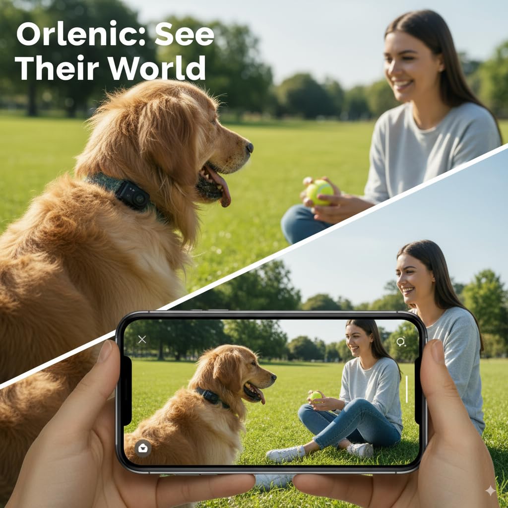 1080P Cat Camera Collar with 120° Wide-Angle Lens, Thumb Camera for Pets and Sports, Video Recording Wearable Cam with Back Clip, Silicone Case, Collar Mount - Image 3