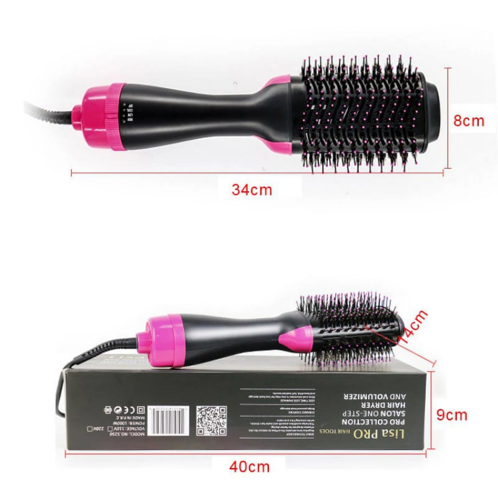 3-in-1 Hot Air Styling Brush – Dryer, Straightener & Volume Enhancer with Ionic Technology - Image 6