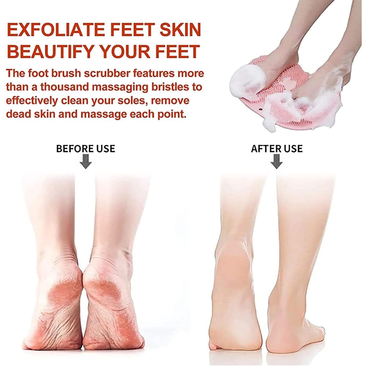 Generic Pink Shower Foot & Back Scrubber Massage Mat, Non-Slip Suction Cups, Improve Circulation & Pain Relief, Silicone, Multifunctional Body Massager, Easy-to-Use Home Spa Tool - Image 7