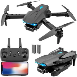 S89 Drone, 4K HD Dual Camera, WiFi FPV RC Quadcopter, Smart Hover, Gravity Sensor, Headless Mode, 2 Batteries, Professional Foldable Design, Night Light, 360 Roll, Trajectory Flight, MV Production,