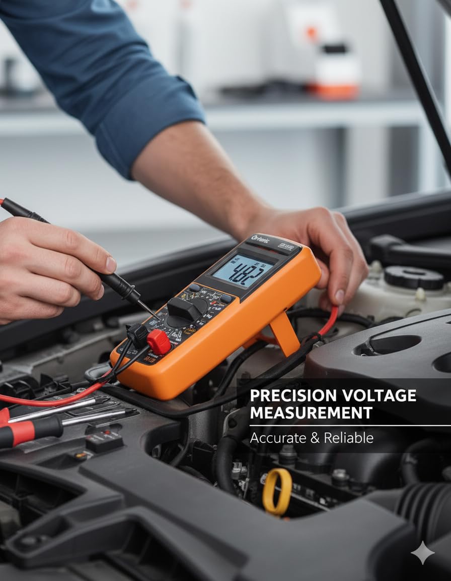 Professional Digital Multimeter Handheld Tester with LCD Display – AC/DC Voltage, Current, Resistance, Capacitance, Frequency Measurement – Auto-Ranging Multimeter for Electrical - Image 3