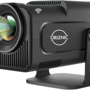 Mini Smart Projector 4K FHD 1080P with WiFi 6 and Bluetooth 5.0 – 10000 Lumens Portable LED Projector with Auto Keystone, 180° Rotation, Built-in Android 11, Home Theater Compatible