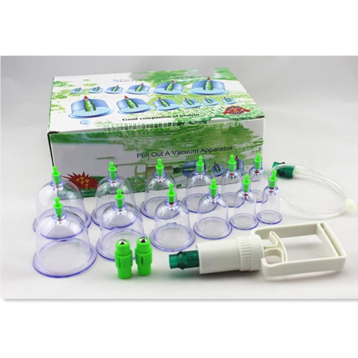 Cupping Therapy Set / 24-Piece Vacuum Suction Cups with Hand Pump, Magnetic Acupressure Points, Massage & Pain Relief Kit for Home & Professional Use