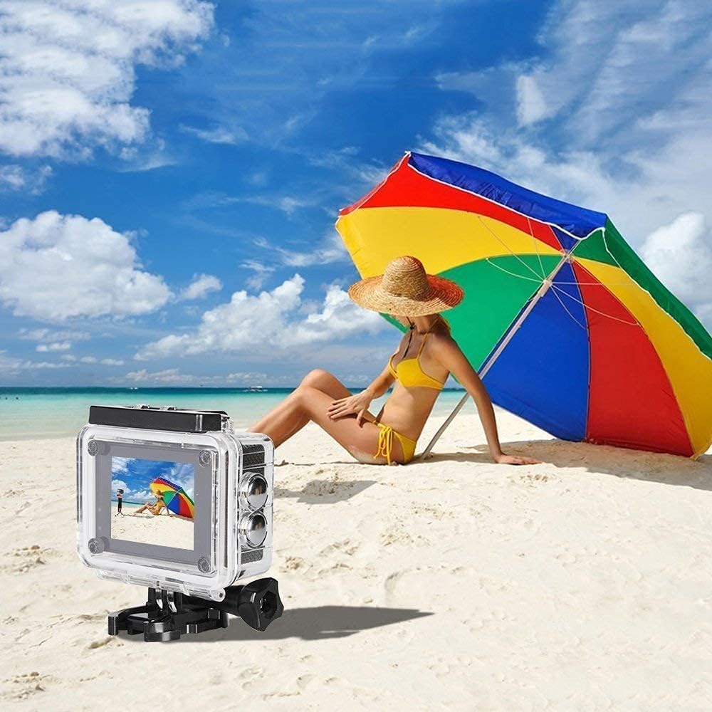 1080P 12MP Sports Action Camera – Full HD 2.0 Inch Waterproof Camera with 30m/98ft Underwater Capability & Mounting Accessories - Image 5