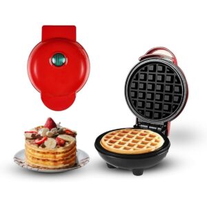 Mini Waffle Maker – Compact Non-Stick Design, Quick Heat-Up, Easy to Use & Clean, Perfect for Small Spaces & Travel, Multi-Use Cooking Surface for Breakfast & Snacks