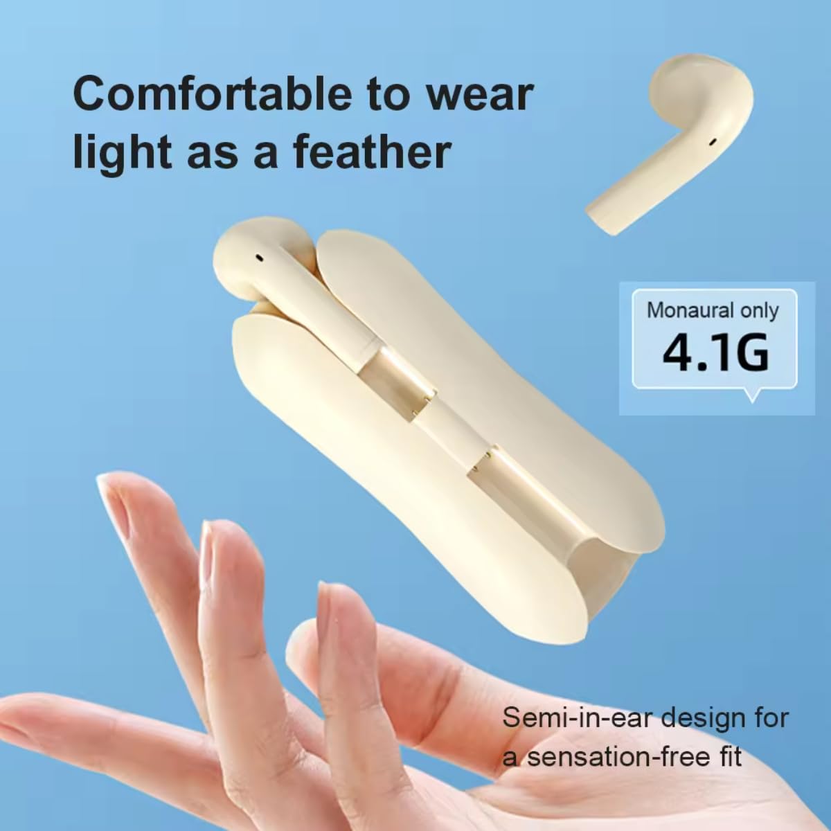 True Wireless Bluetooth Earbuds - Advanced Noise Cancellation Battery, HD Microphone, Bluetooth 5.3, Hi-Fi Stereo Sound Charging, LED Display, Sports Headphones, White - Image 3