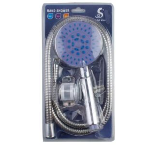 Premium ABS Handheld Rain Shower Head Set | High Pressure Spray Nozzle | 3 Function | Rainfall Shower Head | Filter Anti Hairfall | Complete Bathroom Accessories | Hose & Holder Included