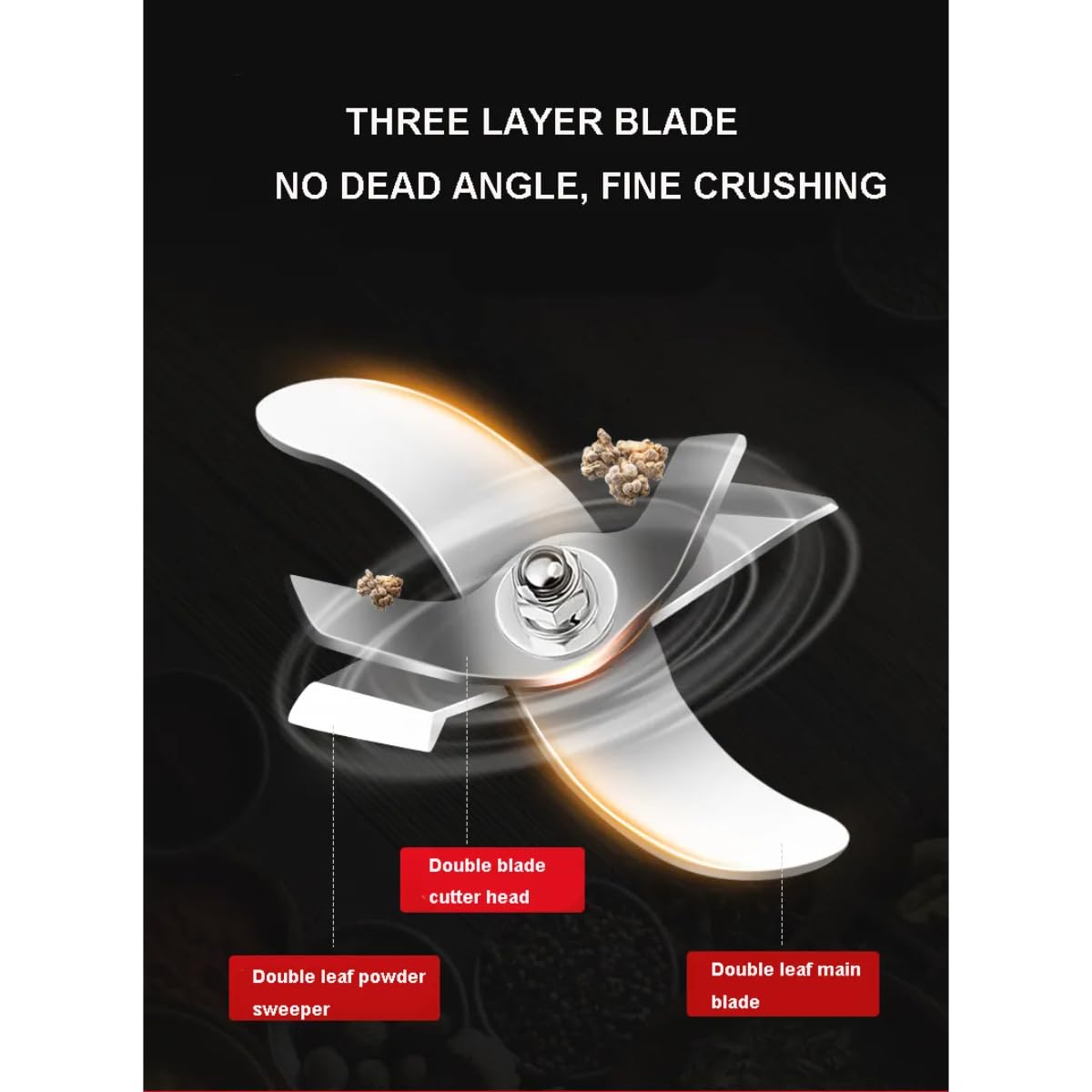 High-Speed Electric Grain Mill Grinder - Stainless Steel Ultra-Fine Powder Machine for Home & Commercial Use - 3000W Spice, Coffee, and Cereal Mill with Extra Cleaning Brush - Image 2