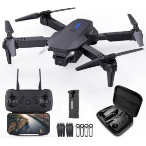 Foldable quadcopter – beginner drone 1080P FPV, headless mode, 3-speed, gesture selfie, altitude hold, one-key takeoff, compact travel drone, perfect for adults & kids