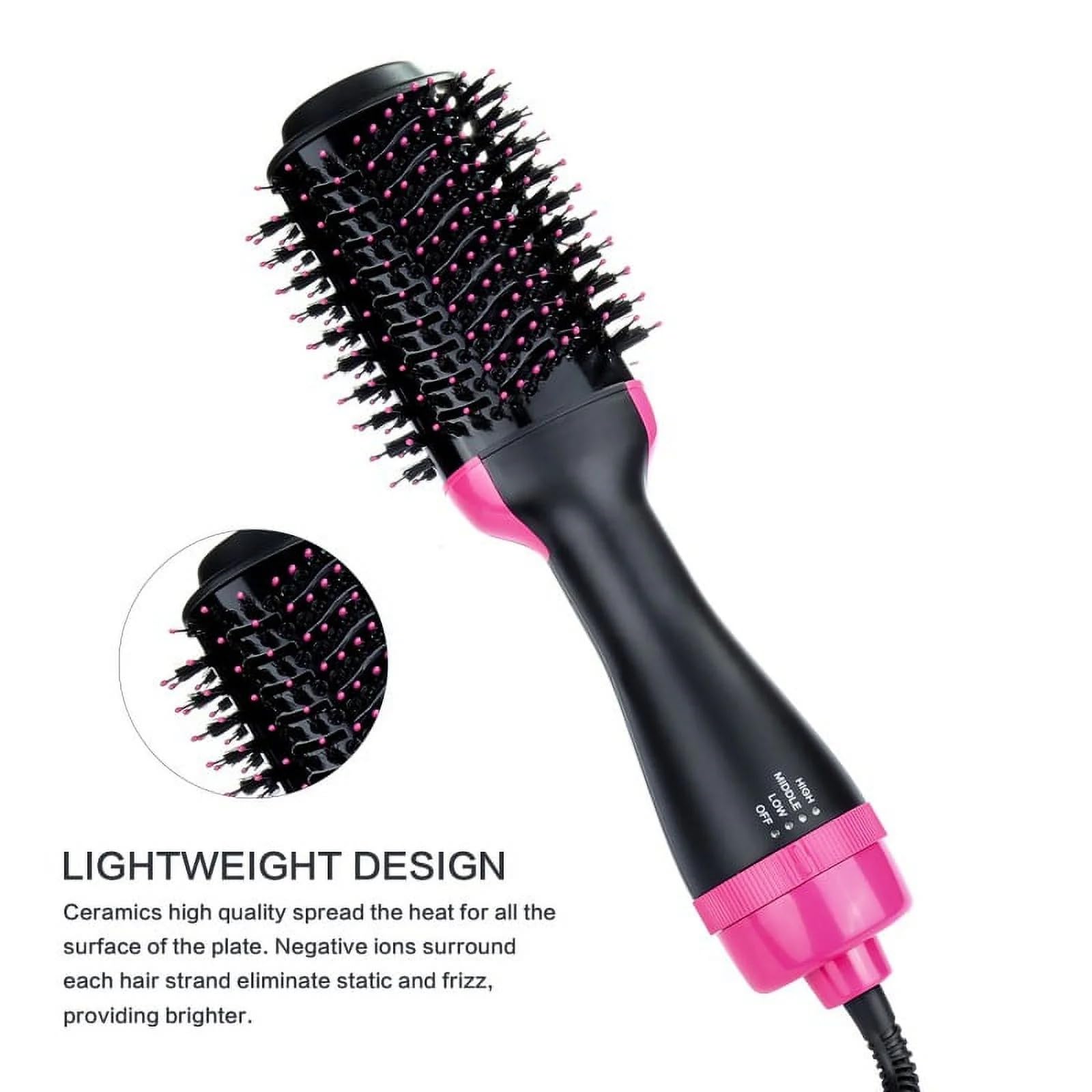 3-in-1 Hot Air Styling Brush – Dryer, Straightener & Volume Enhancer with Ionic Technology - Image 4