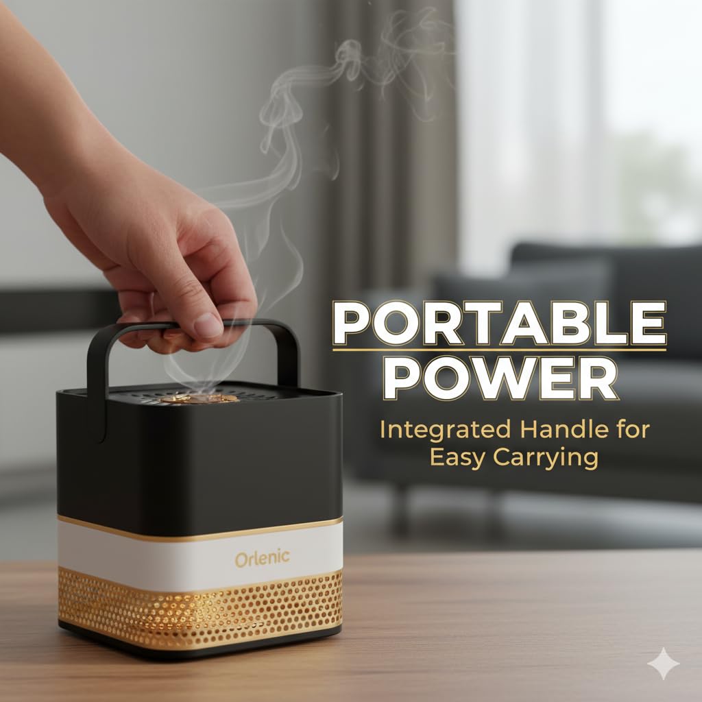 Kaaba Quran Speaker with Bakhoor Burner, Bluetooth APP Controlled Azan Speaker with Remote, Dimmable Color Changing Night Light, 114 Surahs, 16 Reciters, Multi-Language Translation, Gold - Image 4