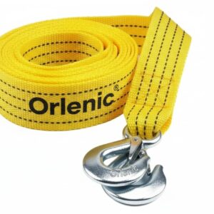 Heavy Duty 5 Ton Car Tow Rope Strap with Hooks, 4M Recovery Cable for Vehicle Towing, Roadside Assistance for Cars, Vans, Trucks, Emergency Pull Strap with Safety Latch