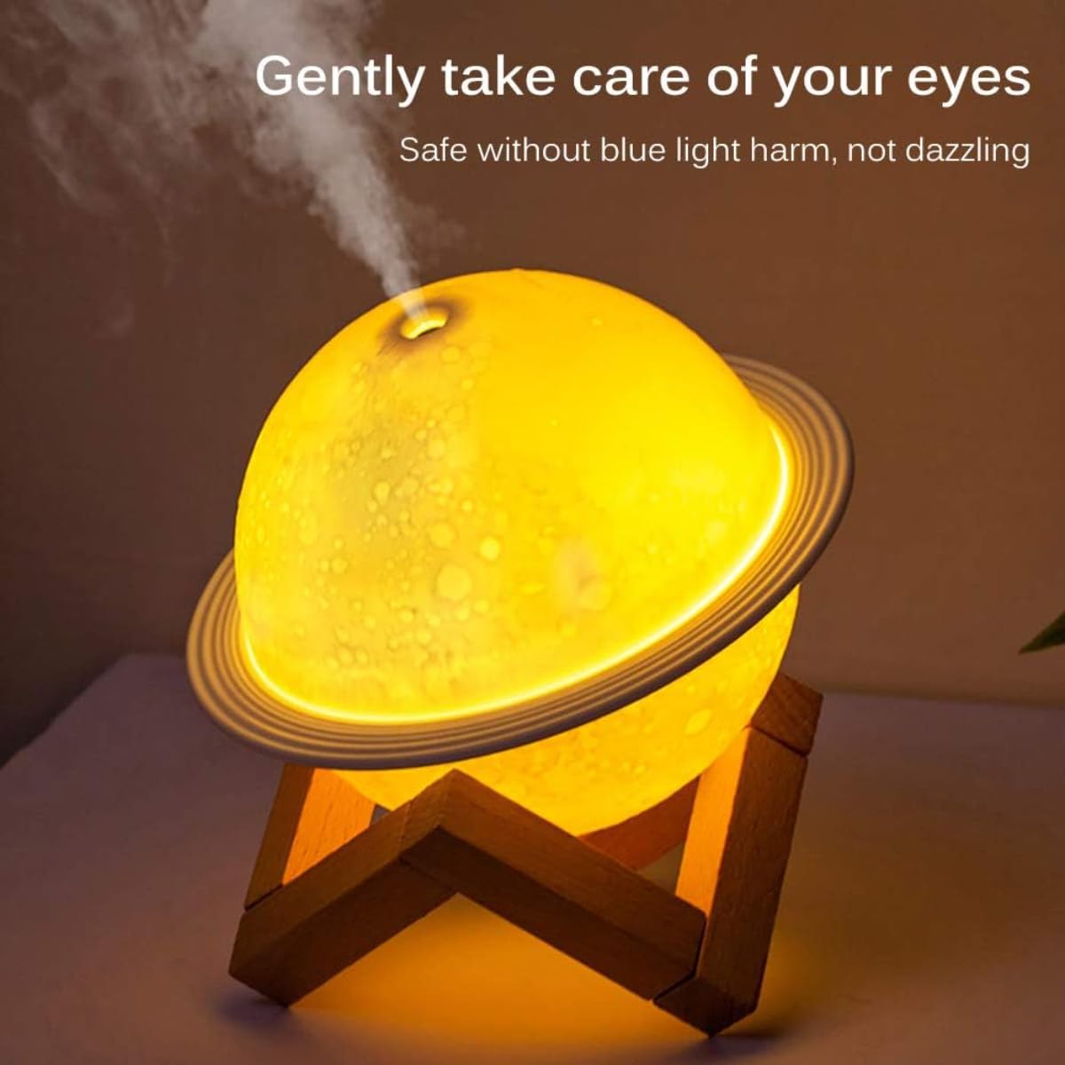 Premium 2-in-1 Moon Lamp Humidifier: USB Recharge, 3D LED Moon Light, Aromatherapy Diffuser | 3 Colors, 200ml Capacity | Bedroom Decor, Air Purifier, Night Light | Ideal Gift for Kids, Friends - Image 4