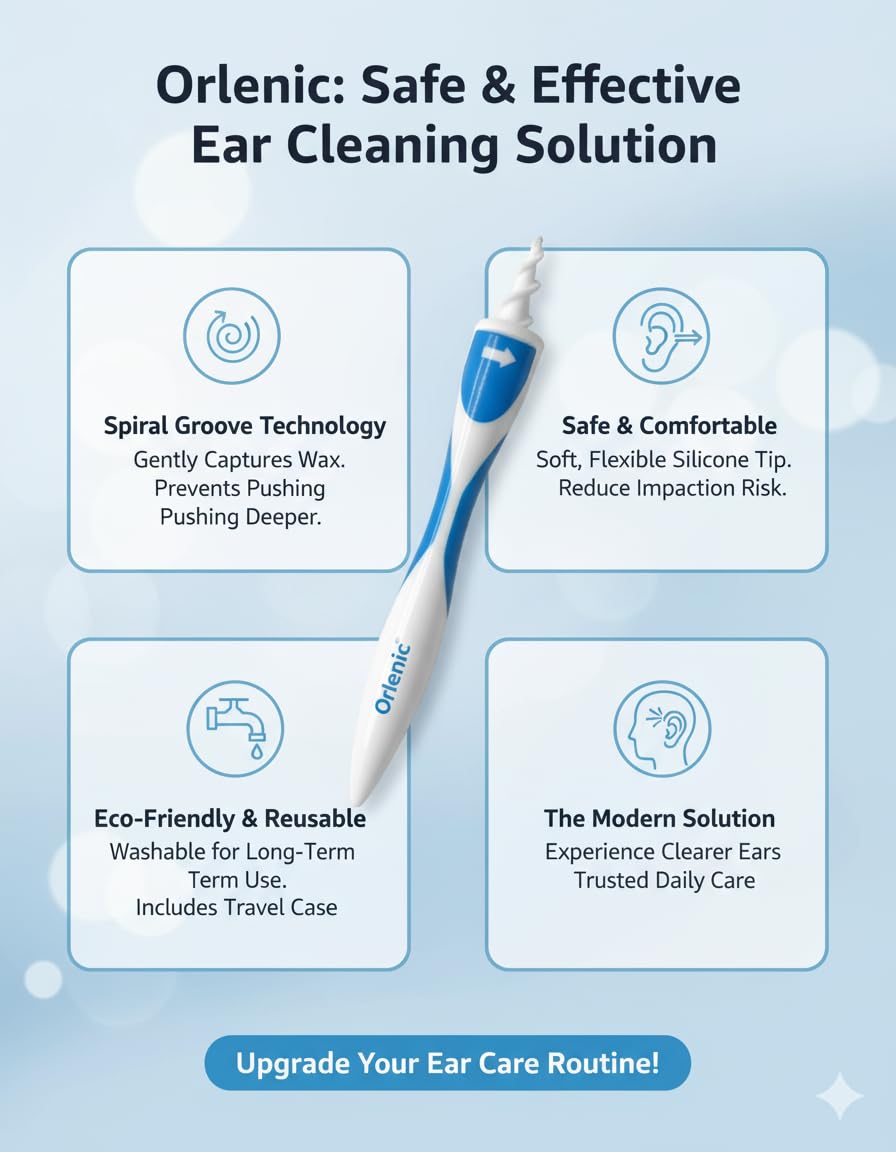 Earwax Remover Kit with 16 Soft Silicone Spiral Tips, Safe Manual Ear Cleaner for Adults and Kids, Reusable Ear Wax Removal Tool with Storage Box, Comfortable and Gentle Ear Hygiene Solution - Image 6