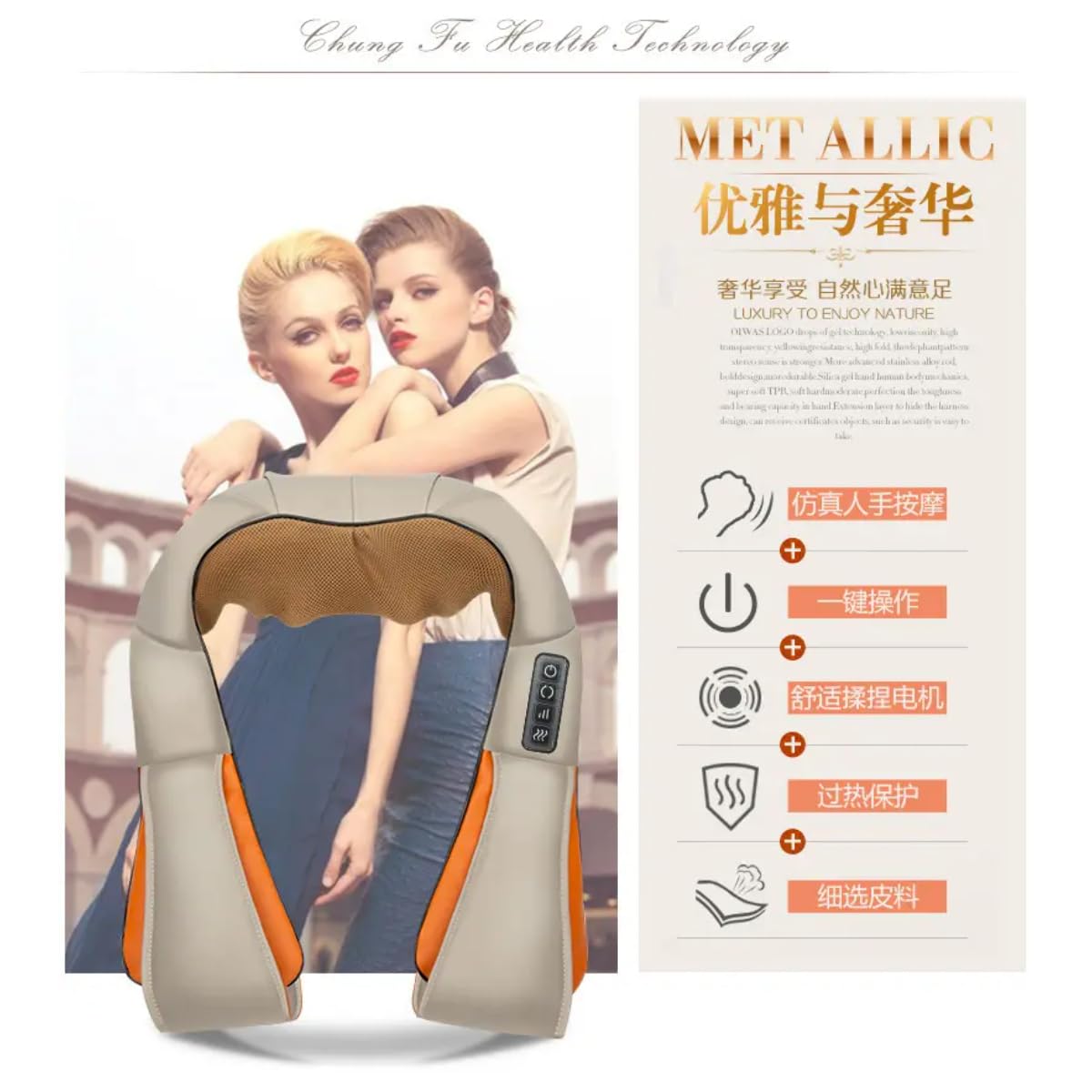 Neck & Back Massager with Heat – 3D Deep Tissue Kneading for Shoulder, Leg, Muscle Pain Relief – Electric Massage Pillow for Home, Office, Car Use – Ideal Gift for Men, Women, Mom, Dad, Pain Therapy - Image 5