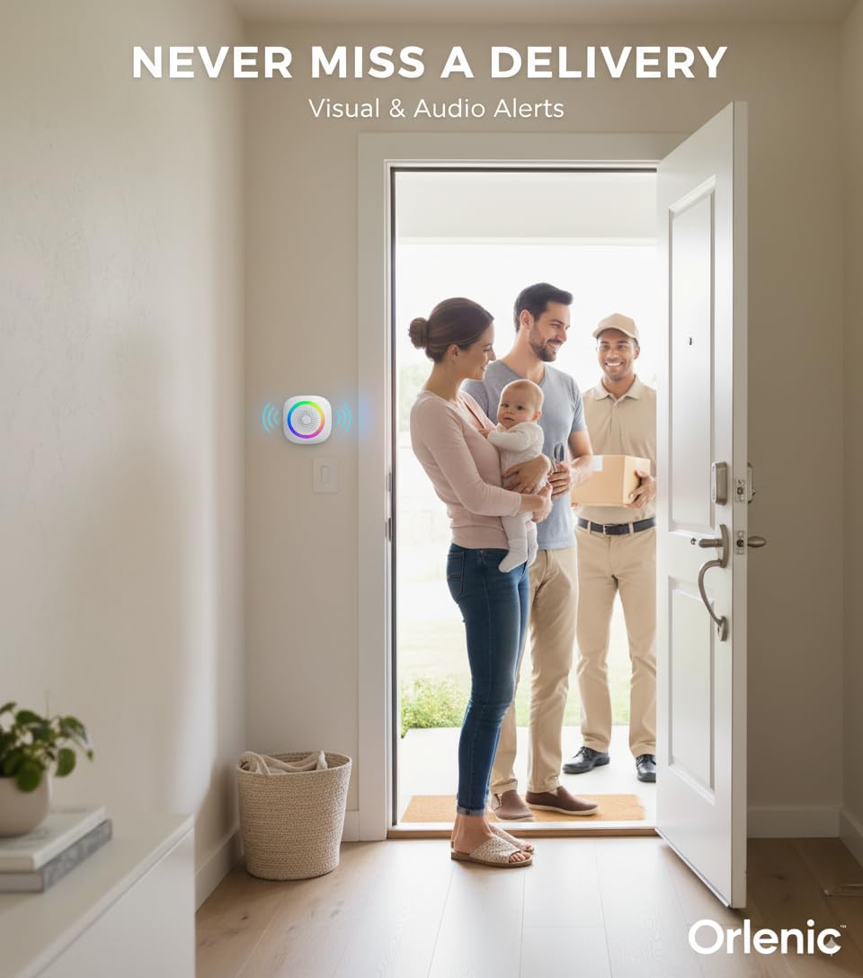 Wireless Calling Bell with Remote and AC 220V Plug-in Receiver, Waterproof Button, 400M Long Range, Portable Doorbell with 60 Chimes, 5 Adjustable Volume Levels - Image 4