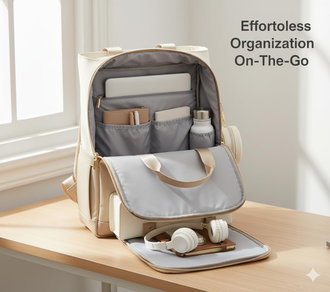 Diaper Bag Backpack with Changing Pad and Pacifier Case, Large Capacity Baby Bag with 13 Pockets, Waterproof Travel Backpack with Insulated Bottle Holders, Stroller Straps - Image 3