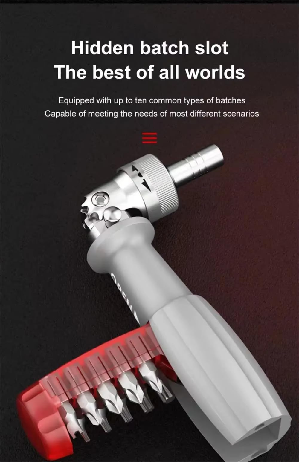 10-in-1 Multi-Angle Alloy Ratchet Screwdriver Set – Adjustable Maintenance Tool Kit with Cross, Triangle & Plum Blossom Bits for Household Repairs, DIY, and Electronics - Image 5