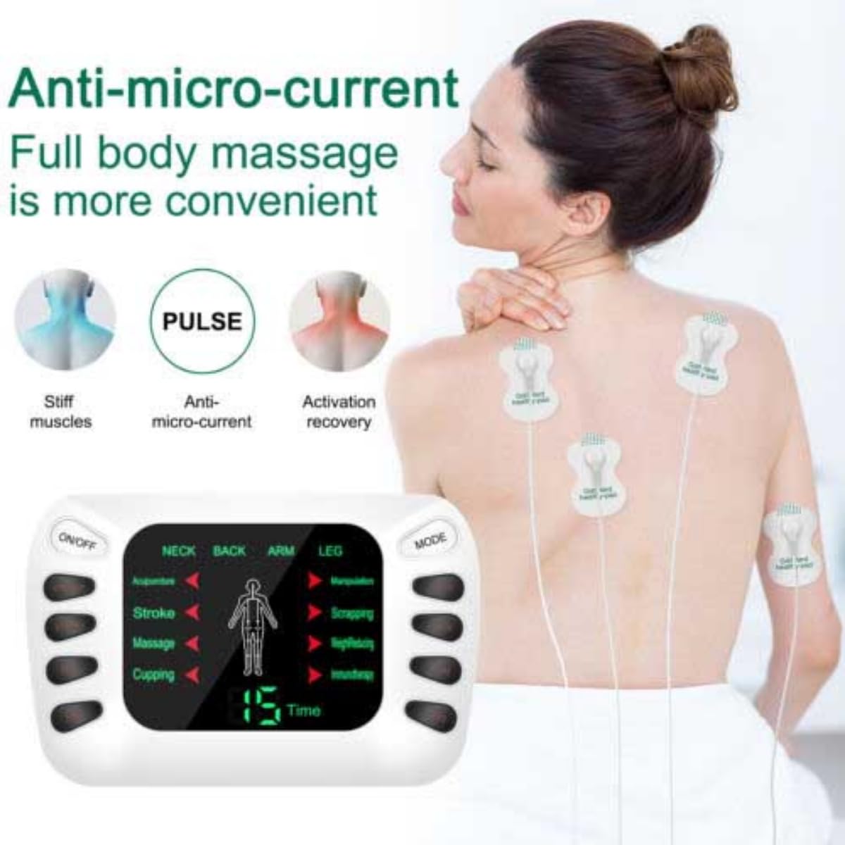 Electronic Pulse Massagers/Muscle Stimulator, Pain Relief Devices, Rechargeable Pulse Massager Guns, Full Body Acupuncture Therapy, Replacement Pads & Accessories - Image 3