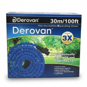 100 ft Expandable Magic Garden Hose – 3× Expandable, Lightweight & Kink-Free with 7-Function Spray Nozzle, Durable Latex Core & Tough Polyester Cover