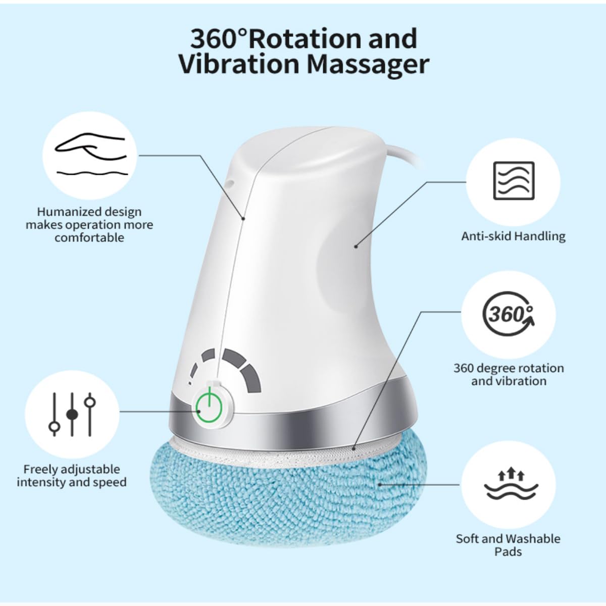 3-in-1 Body Sculpting Cellulite Massager/Handheld Electric Fat Burner Machine for Butt Lift, Toning, Slimming, Postpartum, Full Body Shaping, Arms, Legs, Abdomen, Love Handles, Home Use Massager - Image 5