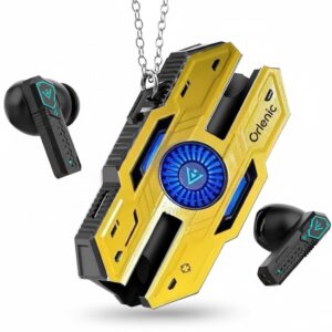 In-Ear Gaming Headphones Wireless Bluetooth Earbuds with Microphone, Extremely Low Latency Dual Mode Gaming and Music Headset with LED Display, USB-C Charging, Noise Reduction for Adults