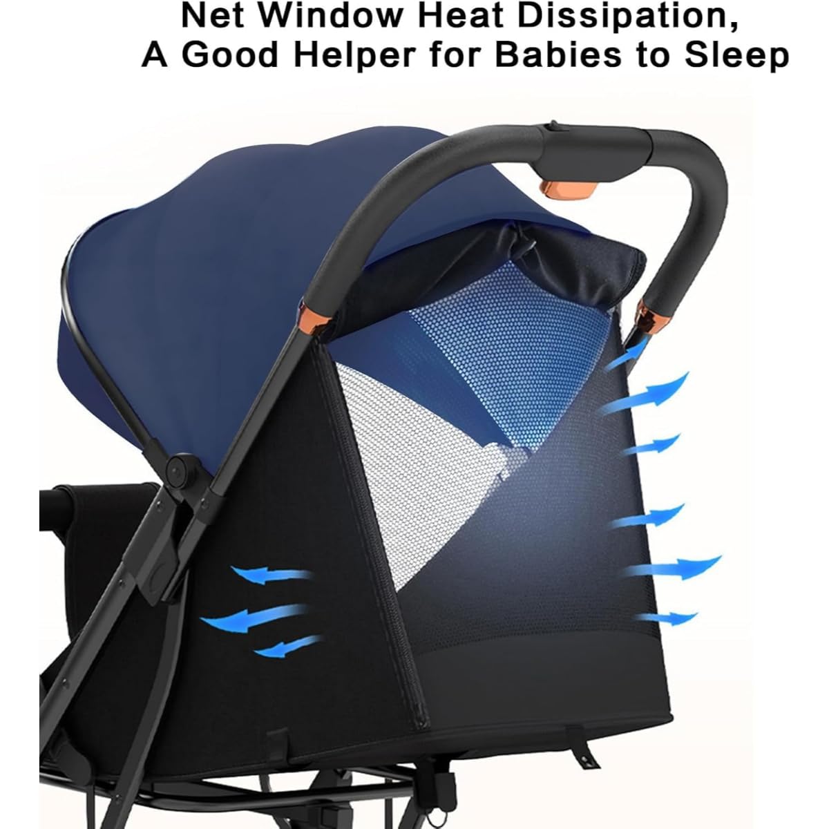 Compact Toddler Travel Stroller for Airplane, Lightweight One-Hand Folding Baby Stroller, Umbrella Stroller with 5-Point Harness & Adjustable Features for Easy Travel - Image 7