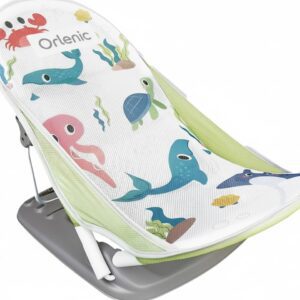 Foldable Toddler Bathtub with Adjustable Seat, 3 Tilt Positions, Compact Baby Shower Bath Chair, Space-Saving Infant Bath Support, Safe and Comfortable Bathtub for Toddlers, Portable Style 5