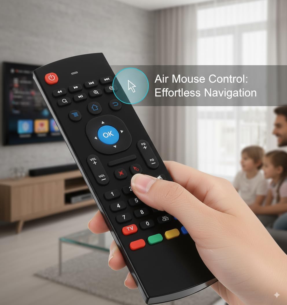MX3 Air Wireless Mini Keyboard & Air Mouse – 2.4 G Air Remote with QWERTY Keyboard, IR Learning & Motion Sensor - Image 2
