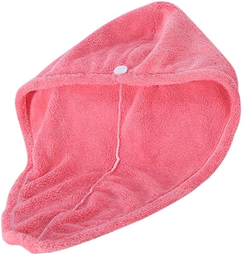 Microfiber Hair Towel Wrap – Ultra-Soft, Super Absorbent, Frizz-Reducing Turban with Cute Teddy Bear Button - Image 2